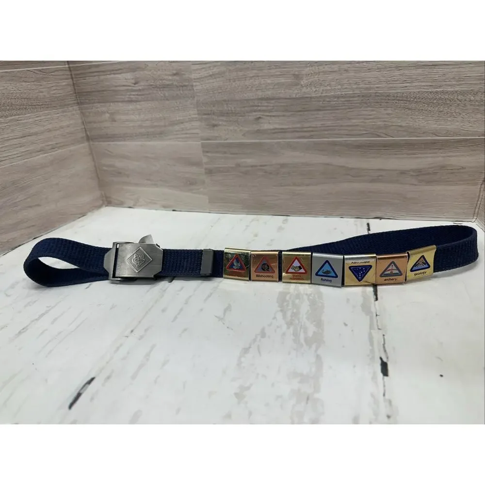Cub Scout Belt With 7 Awards Slides Boy Scouts